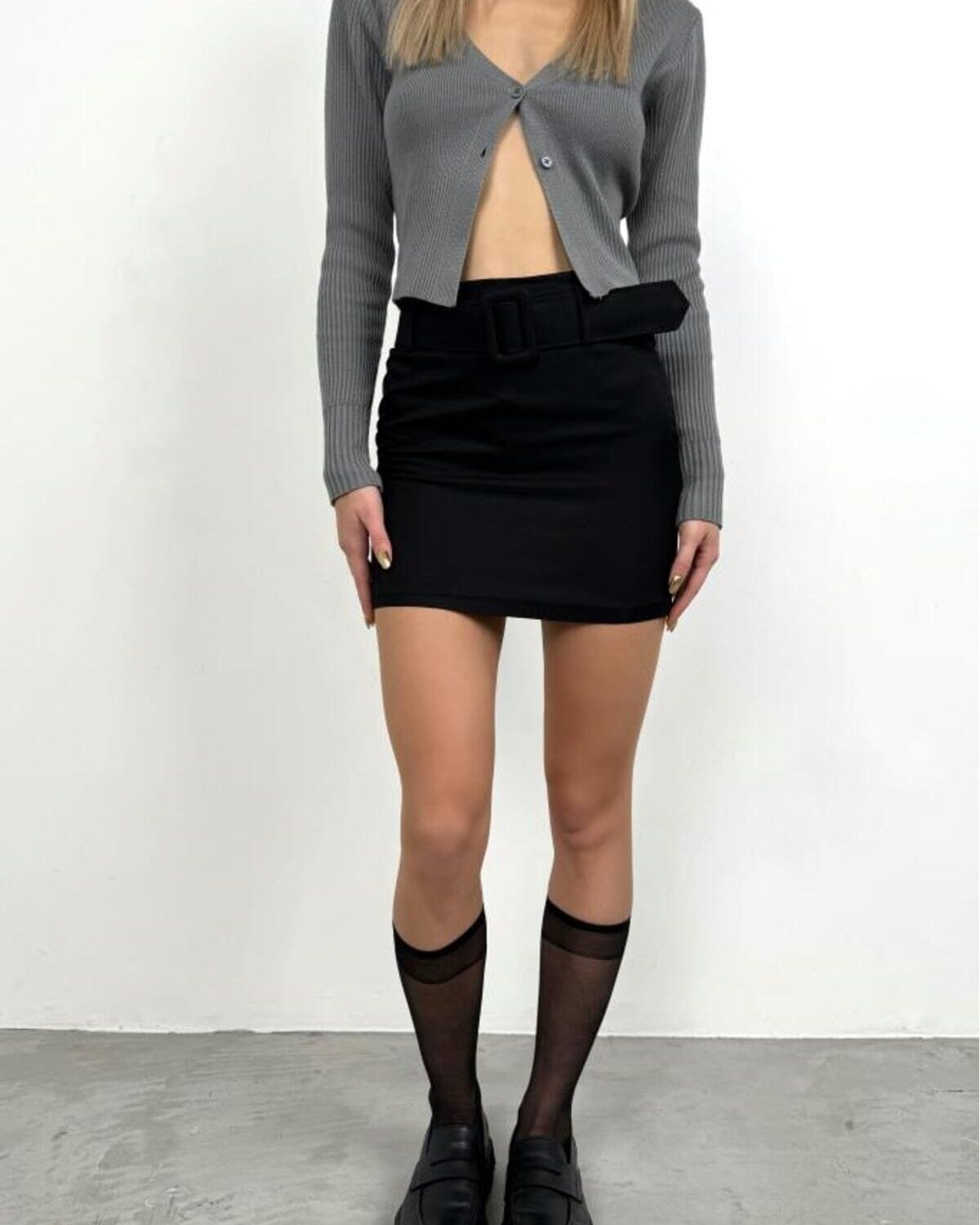 Kemerli Mini Etek Kemerli Mini Etek