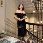 İp Detaylı Yırtmaçlı Siyah Midi Boy Elbise