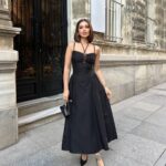 İp Detaylı Prenses Askılı Maxi Boy Elbise