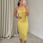 Asimetrik Kesim Dantel Detaylı Midi Boy Pembe Straplez Crop-Etek Takım