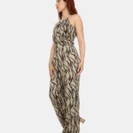 Bağlamalı - Desenli Kahve Tulum Bağlamalı - Desenli Kahve Tulum