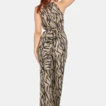 Bağlamalı - Desenli Kahve Tulum Bağlamalı - Desenli Kahve Tulum