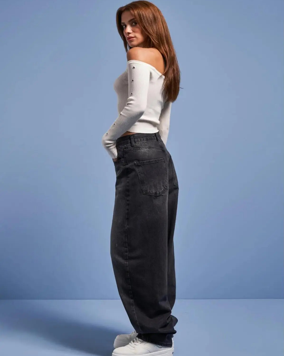 Baggy Füme Salaş Jean Pantolon Baggy Füme Salaş Jean Pantolon