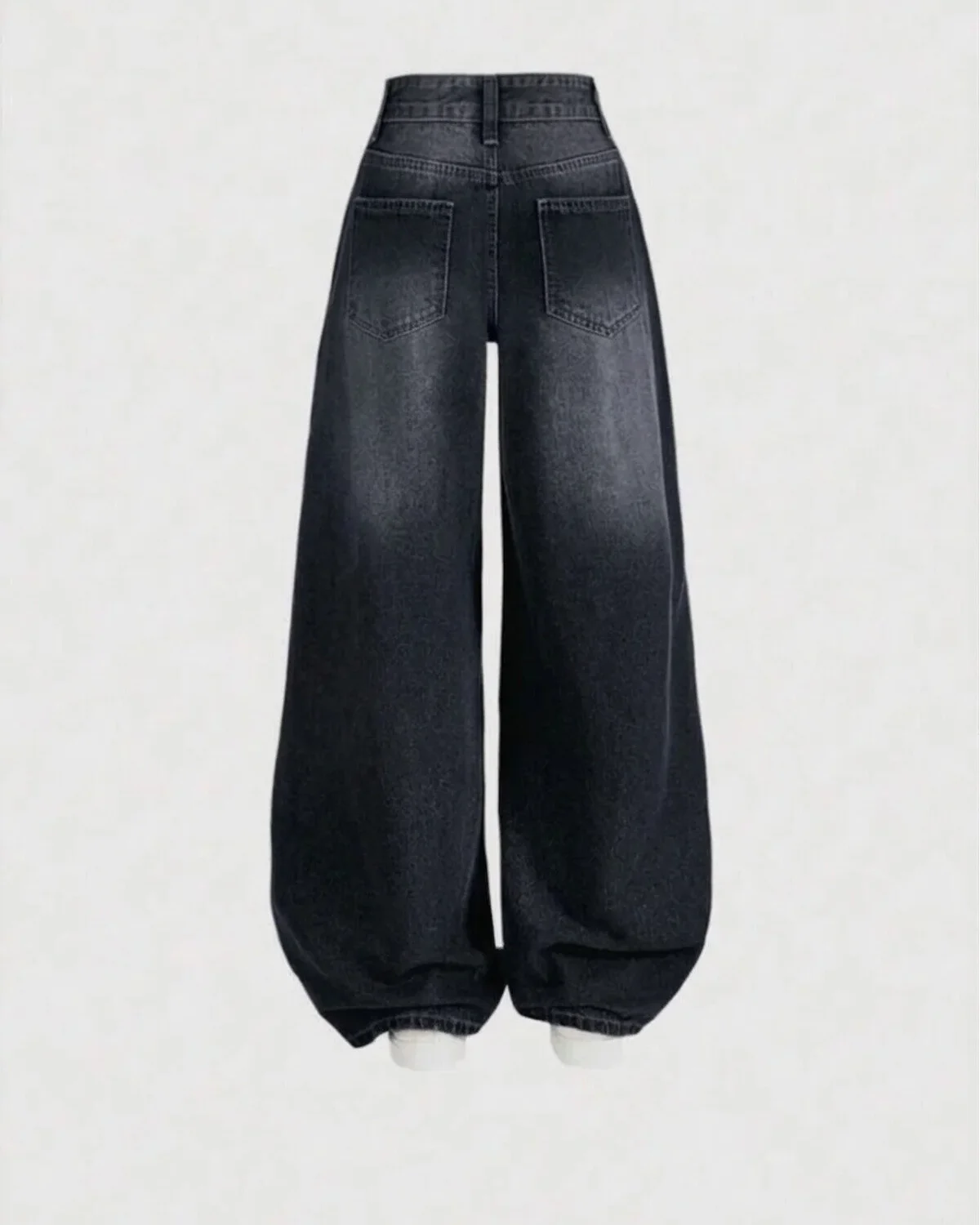 Antrasit Baggy Salaş Yüksek Bel Jean