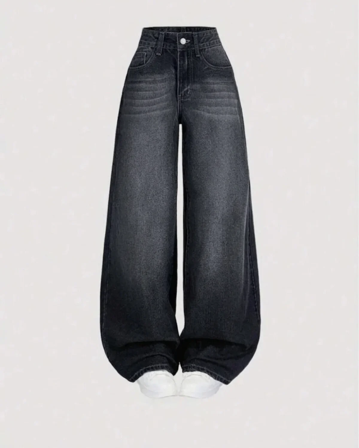 Antrasit Baggy Salaş Yüksek Bel Jean