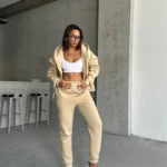 Ceketli Üç İplik Polar Oversize Eşofman Takımı