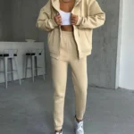 Ceketli Üç İplik Polar Oversize Eşofman Takımı