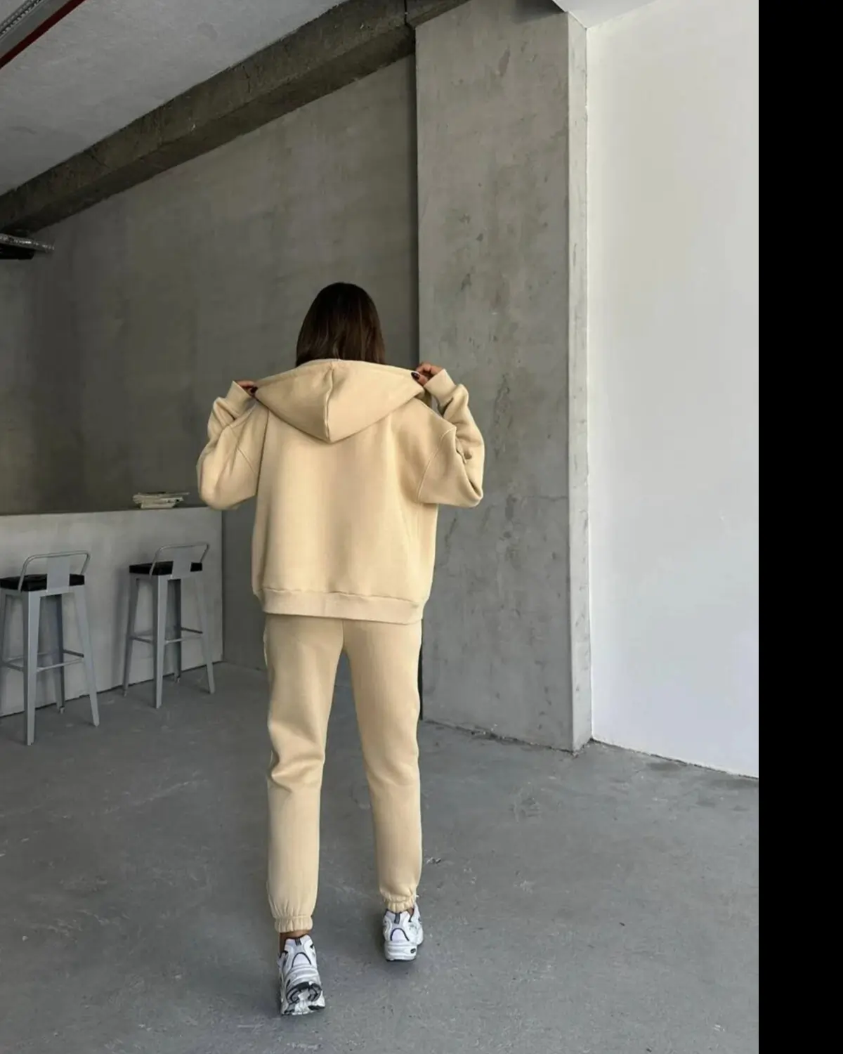 Ceketli Üç İplik Polar Oversize Eşofman Takımı