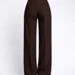 Palazzo Kahverengi Pantolon Oversize Orjinal Kesim