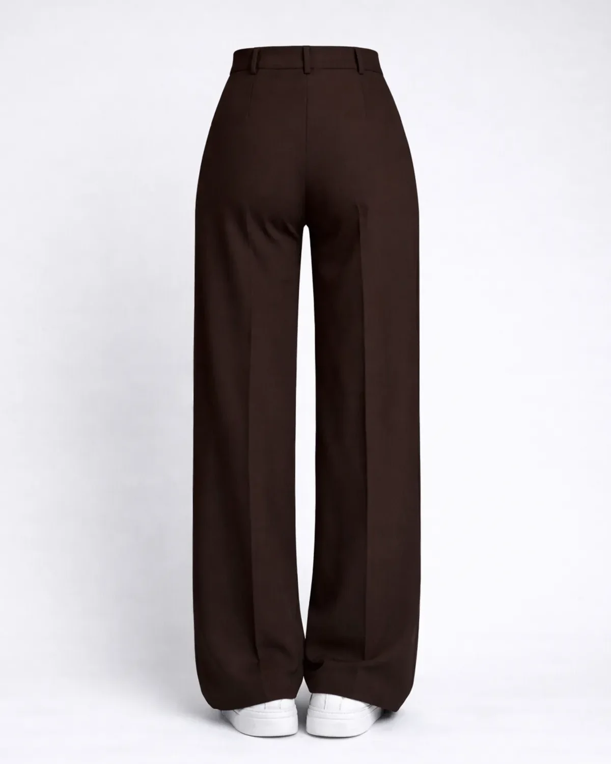 Palazzo Kahverengi Pantolon Oversize Orjinal Kesim