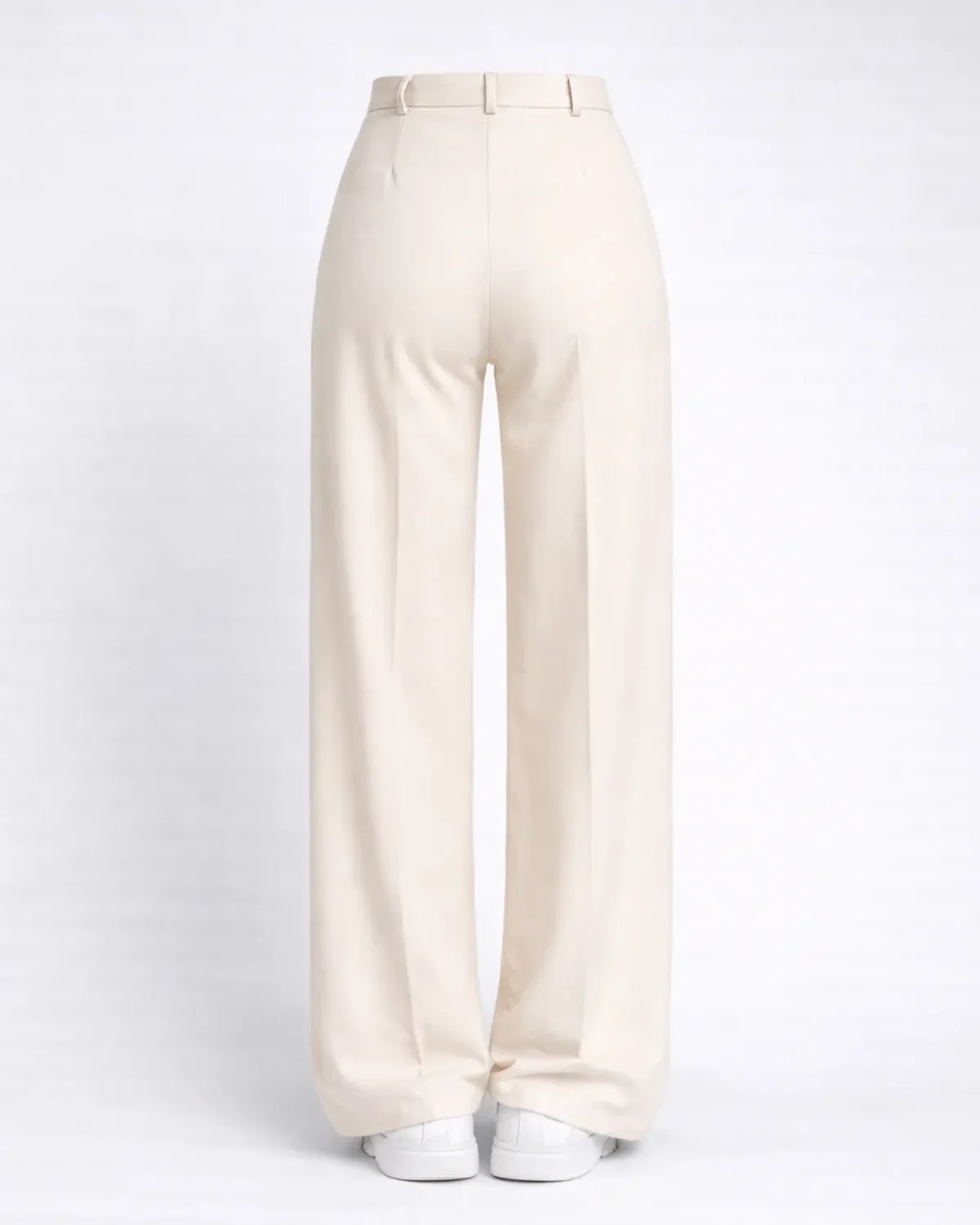 Palazzo Krem Pantolon Oversize Orjinal Kesim