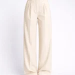 Palazzo Krem Pantolon Oversize Orjinal Kesim