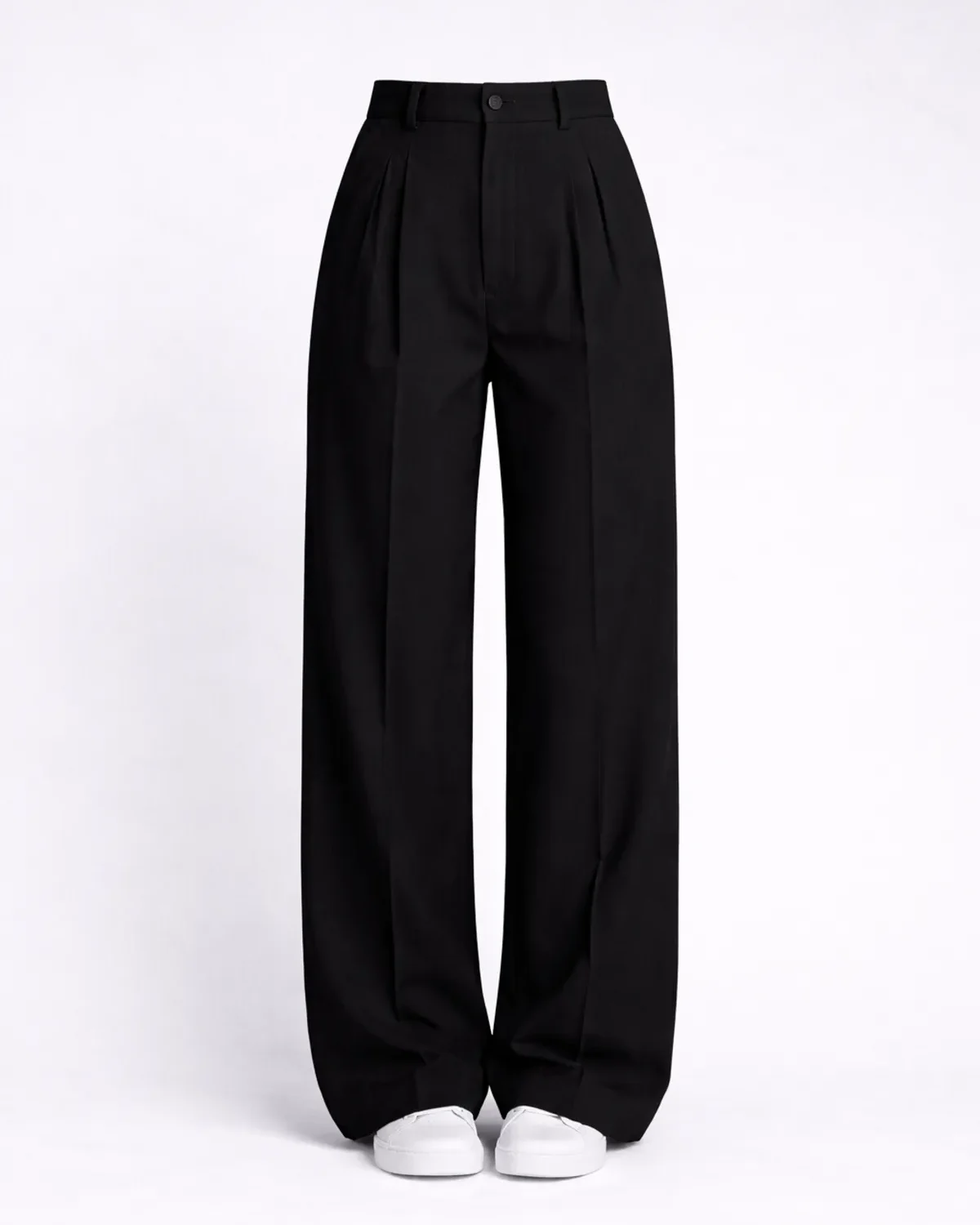 Palazzo Siyah Pantolon Oversize Orjinal Kesim